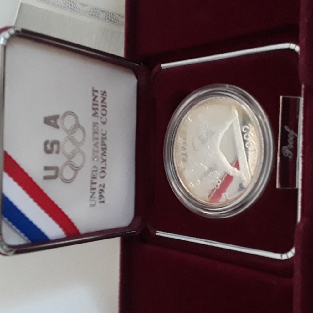1992 U.S. Olympic Coin Silver Dollar Proof - Picture 2 of 6